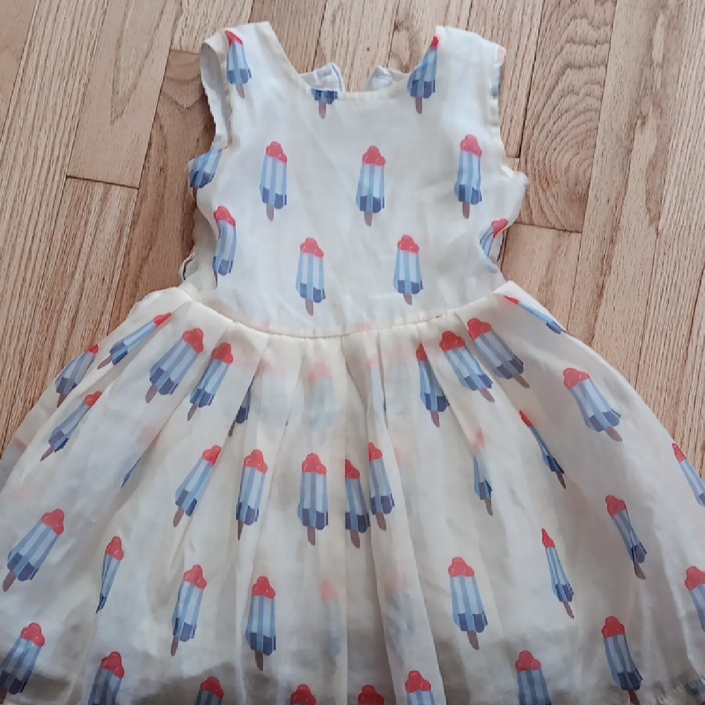 Ice Cream Print Kids Dress Doe A Dear Sz 5